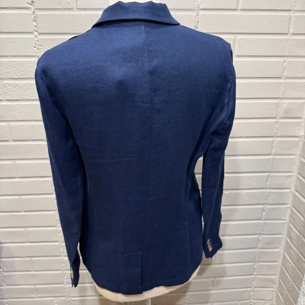 J McLaughlin Ressie Jacket Navy Double Breasted Blazer NWT Sz 8 Old Money Preppy - Picture 6 of 16